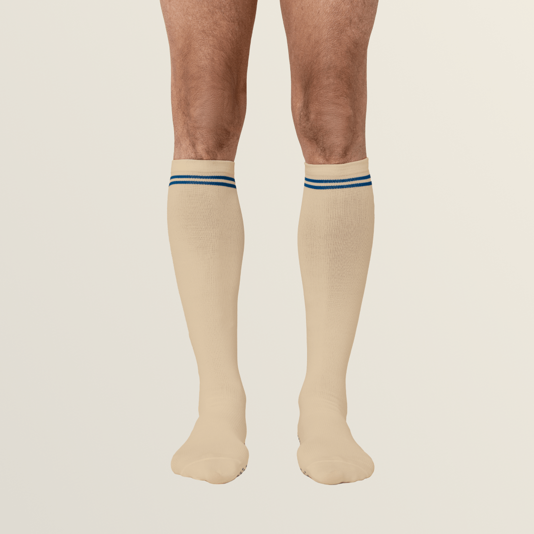 Joe & Bella Big-Grip No-Slip Compression Socks: 3-Pack#Beige