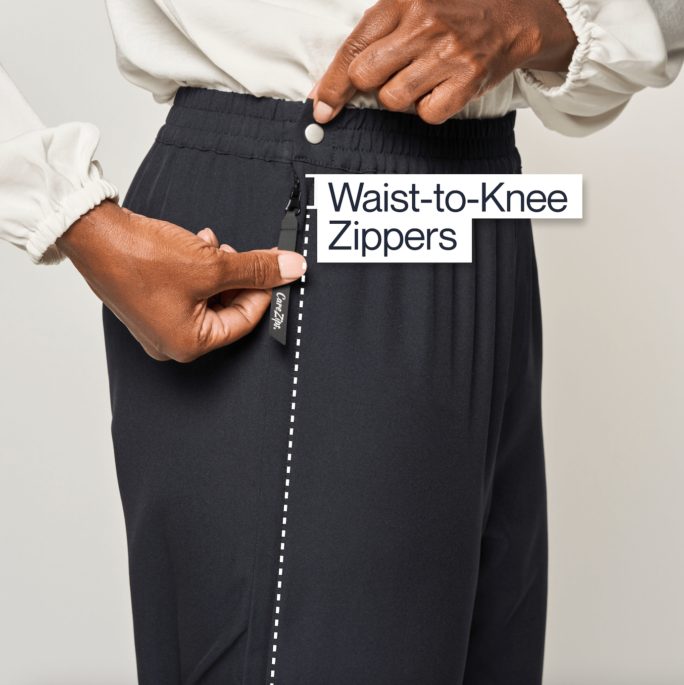 Joe & Bella Black / XS CareZips® Women's Adaptive Pants#Black