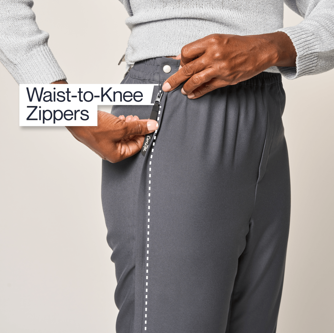 Joe & Bella Grey / XS CareZips® Women's Adaptive Pants#Grey