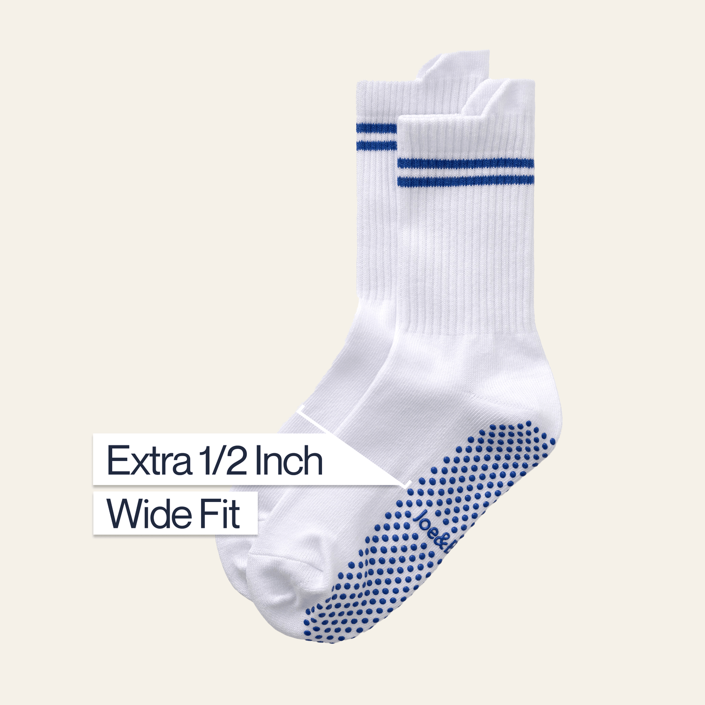 Joe & Bella REG / White Everyday Gripper Socks#White