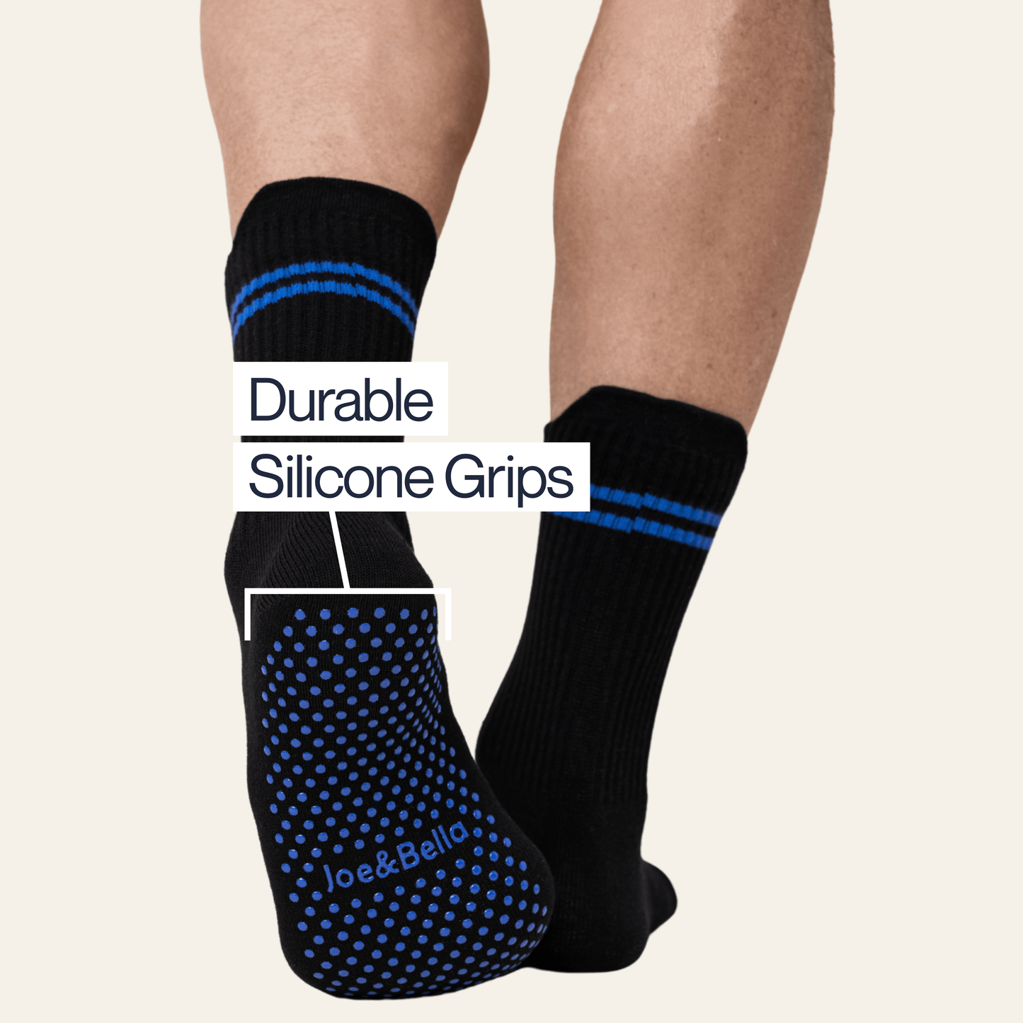 Joe & Bella Black / REG Everyday Gripper Socks 3-Pack#Black