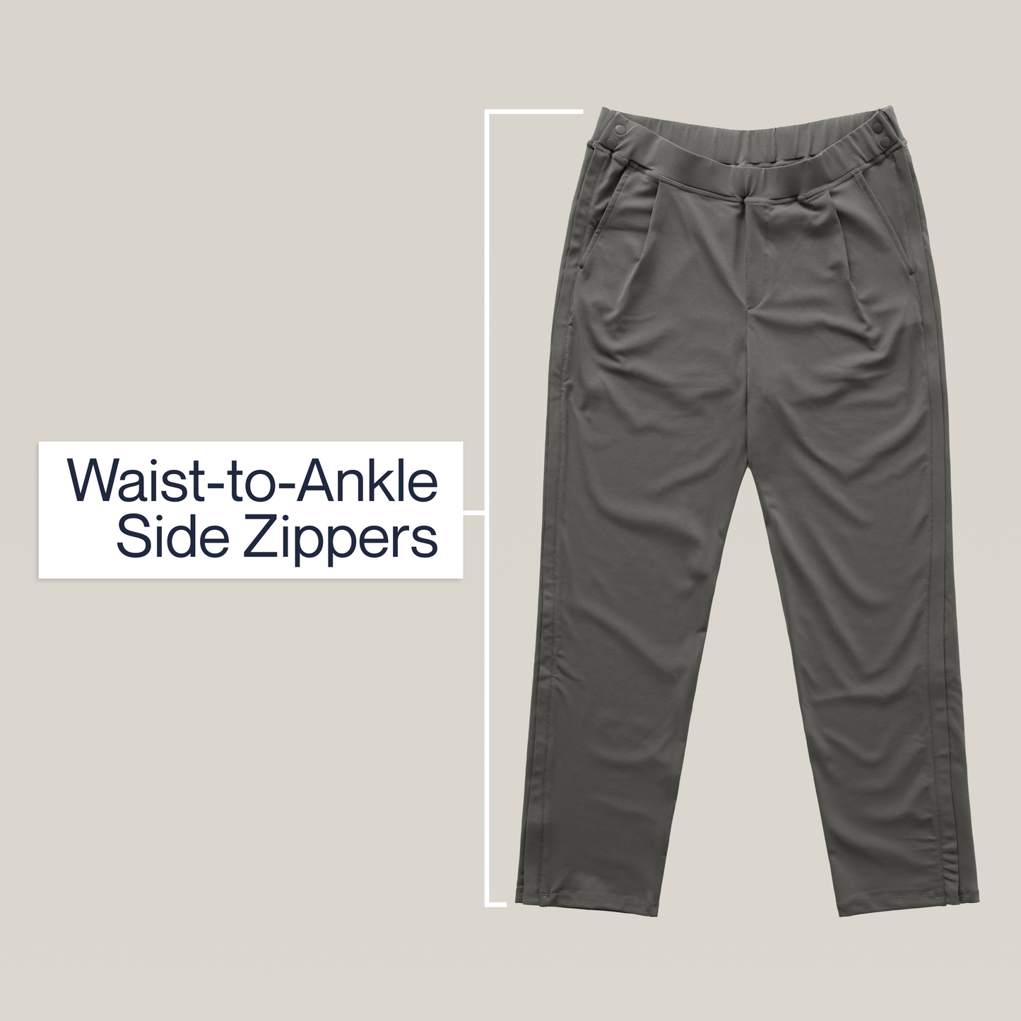 Joe & Bella Everyday Side-Zip Pants #Slate Grey