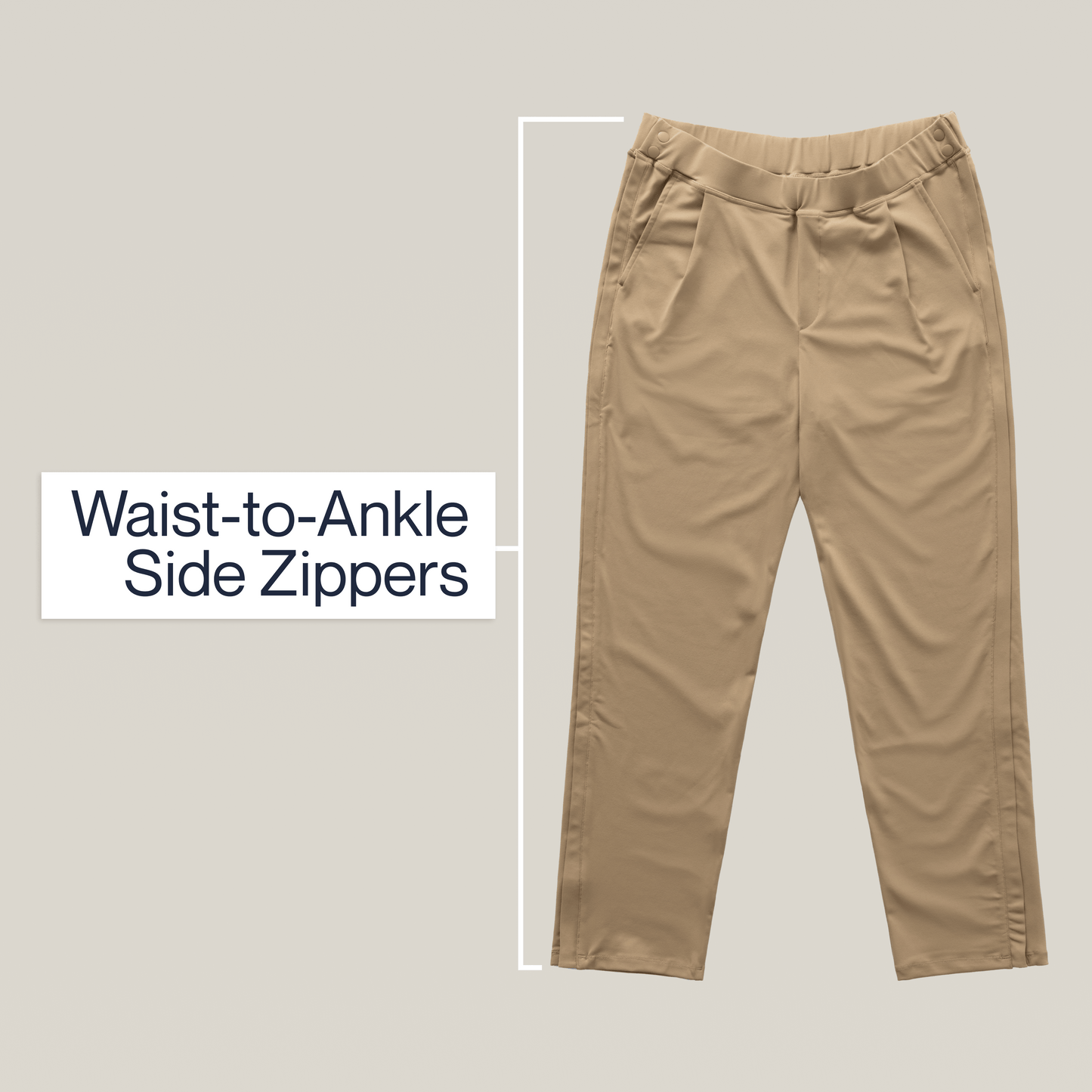Joe & Bella Everyday Side-Zip Pants #Dark Khaki