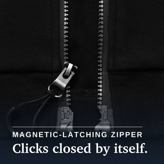 Joe & Bella HoodEase™: The Magnetic-Zip-Up Hoodie #Black