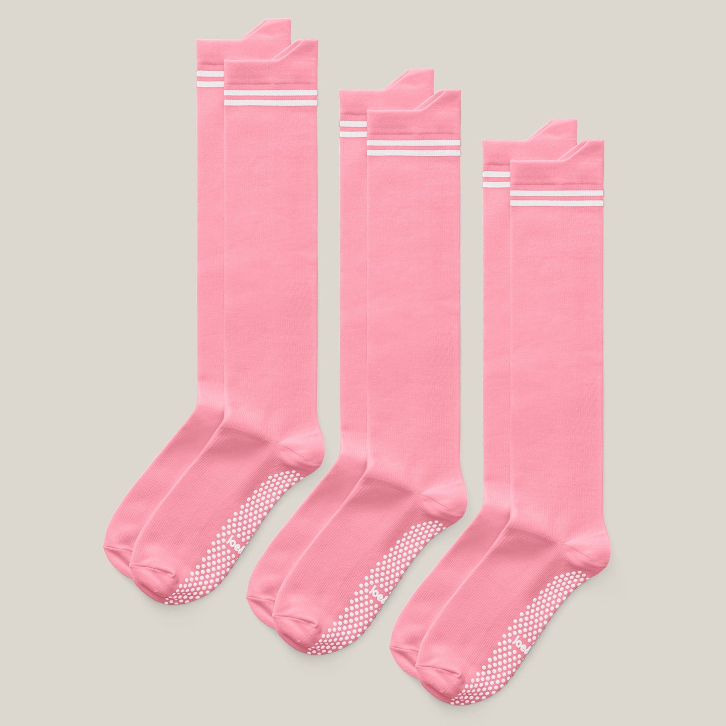 Joe & Bella Pink / REG Big-Grip No-Slip Compression Socks: 3-Pack #Pink