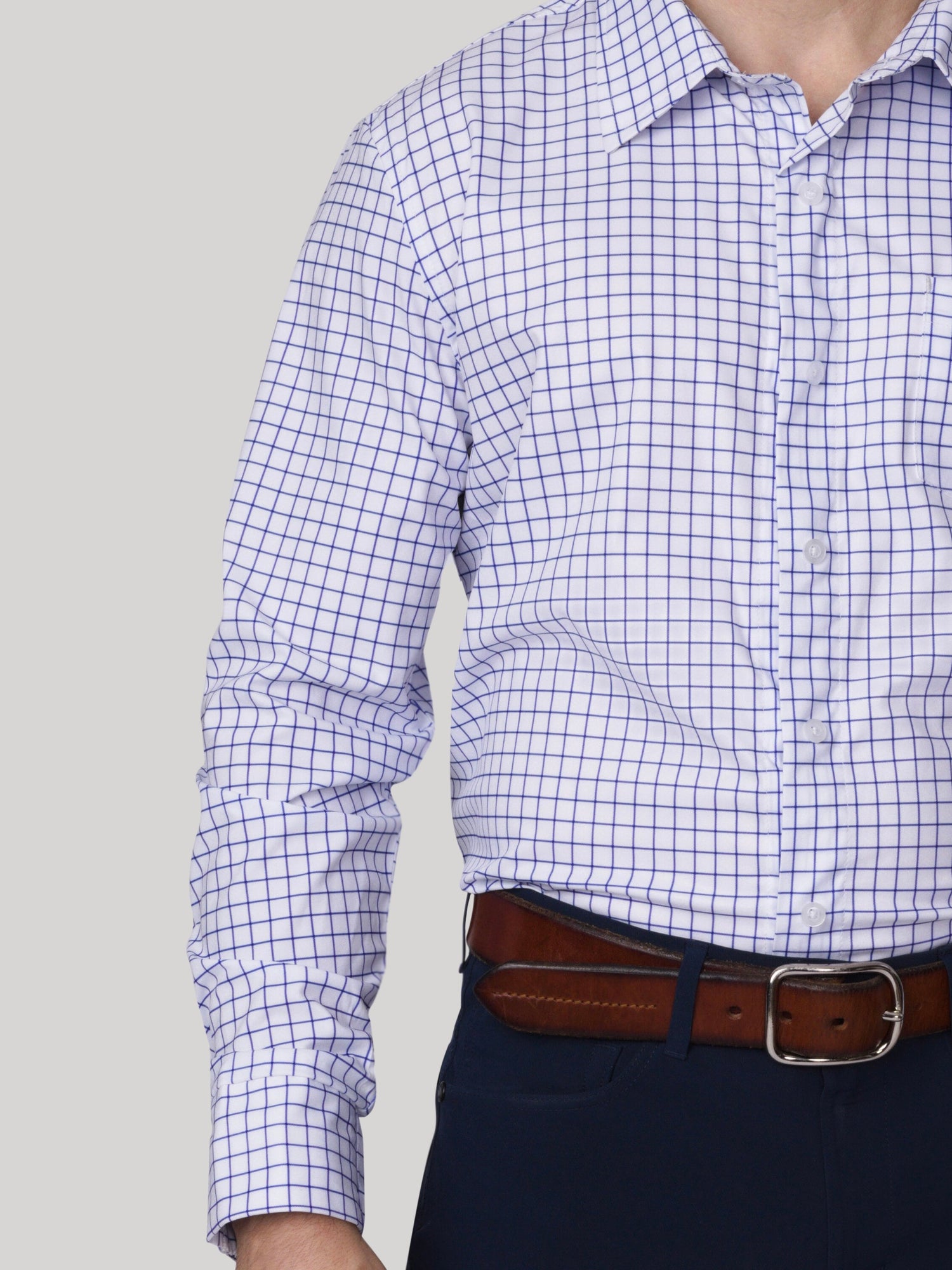 white check adaptive shirt