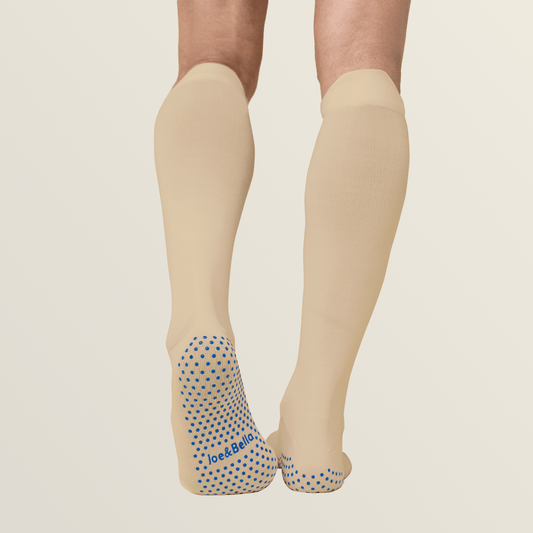 Joe & Bella Big-Grip No-Slip Compression Socks: 3-Pack #Beige