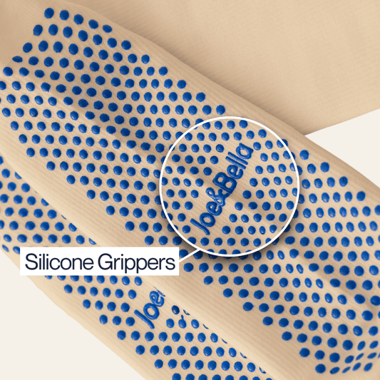 Joe & Bella Big-Grip No-Slip Compression Socks: 3-Pack #Beige