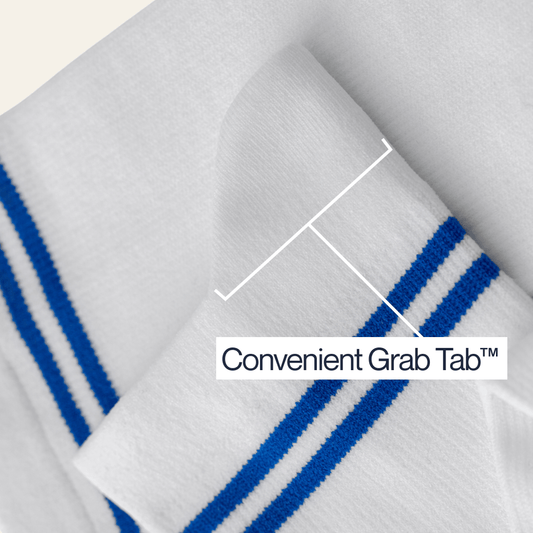 Joe & Bella Big-Grip No-Slip Compression Socks: 3-Pack #White