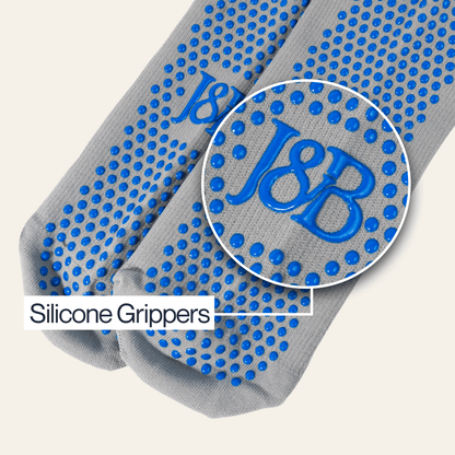 Joe & Bella Big-Grip No-Slip Compression Socks: 3-Pack #Grey