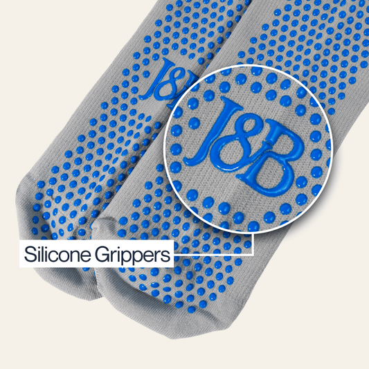 Joe & Bella Big-Grip No-Slip Compression Socks: 3-Pack #Grey