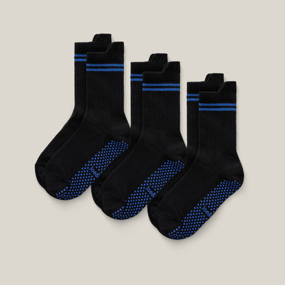 Joe & Bella Black / REG Everyday Gripper Socks 3-Pack #Black