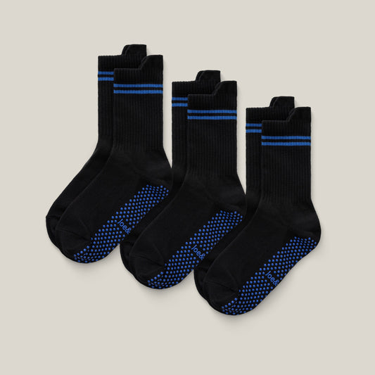 Joe & Bella Black / REG Everyday Gripper Socks 3-Pack #Black