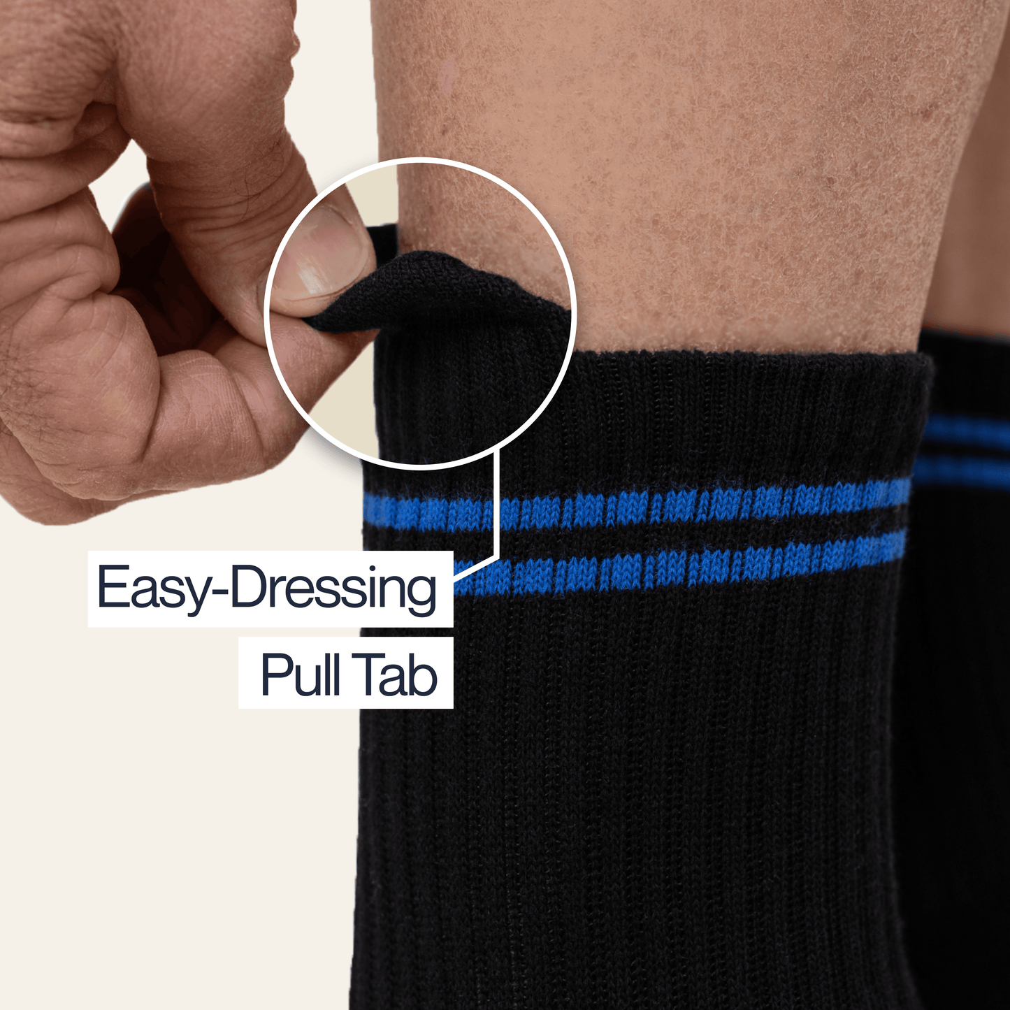 Joe & Bella Everyday Gripper Socks 3-Pack #Black