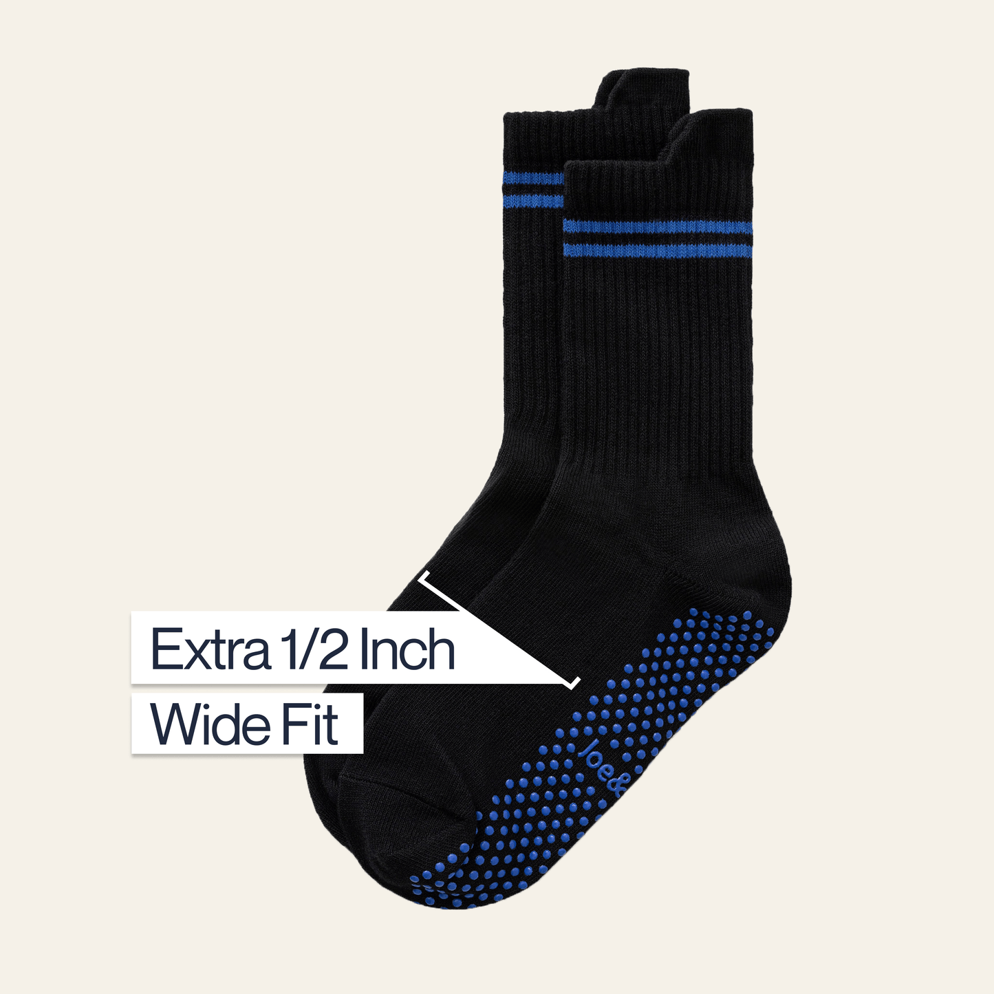 Joe & Bella Everyday Gripper Socks 3-Pack #Black