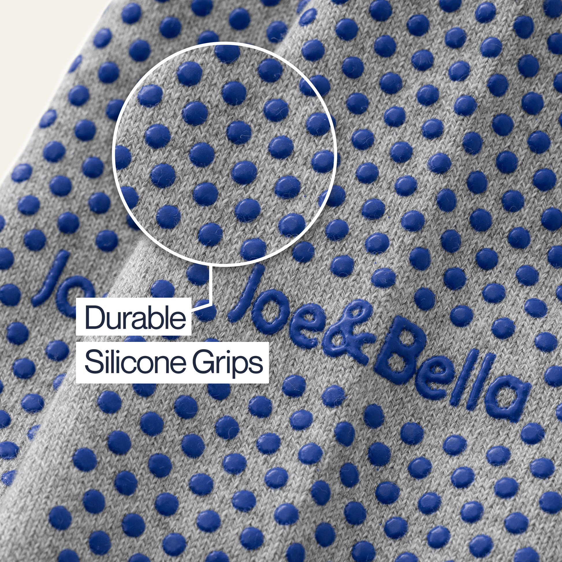 ["Joe & Bella Everyday Gripper Socks 3-Pack ", "Grey"]