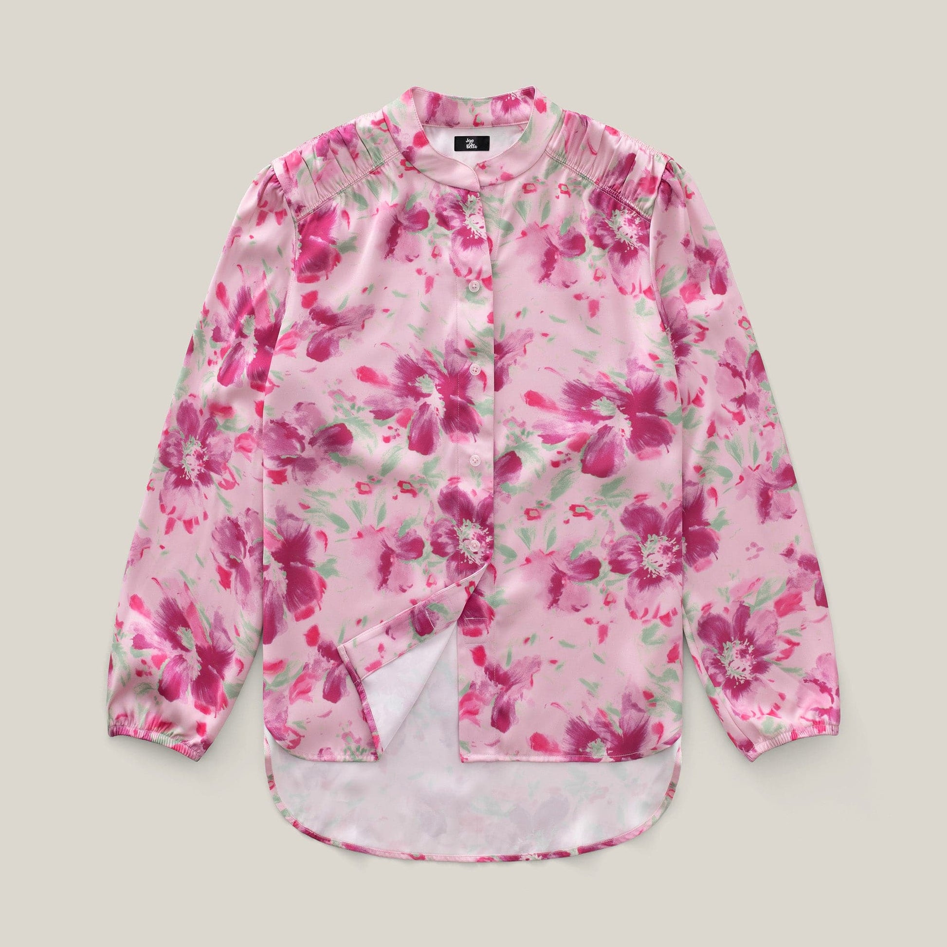 ["Joe & Bella Everyday Magnetic Button Blouse for Women ", "Pink Floral"]
