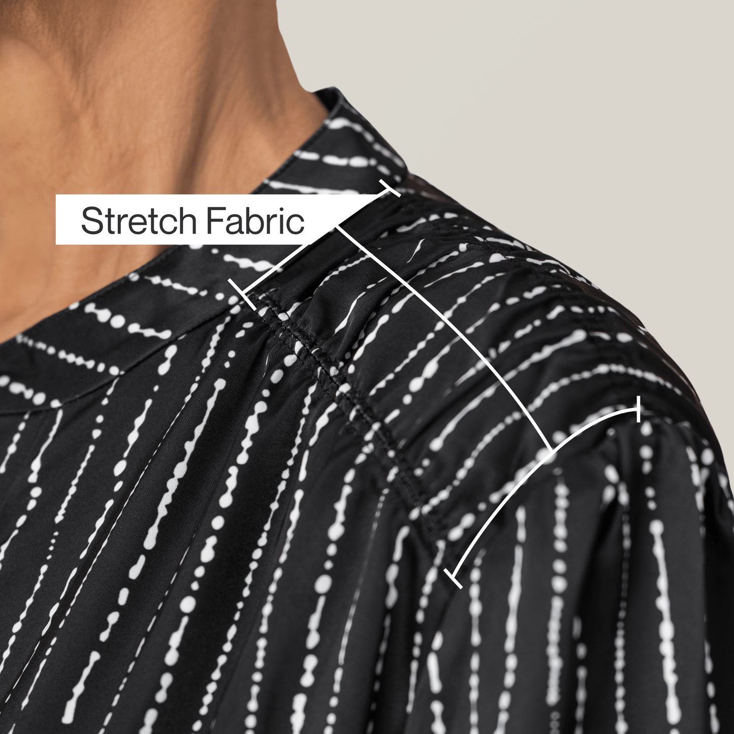 Joe & Bella Everyday Magnetic Button Blouse for Women #Black & White Geo