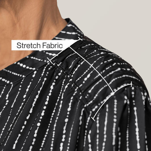 Joe & Bella Everyday Magnetic Button Blouse for Women #Black & White Geo