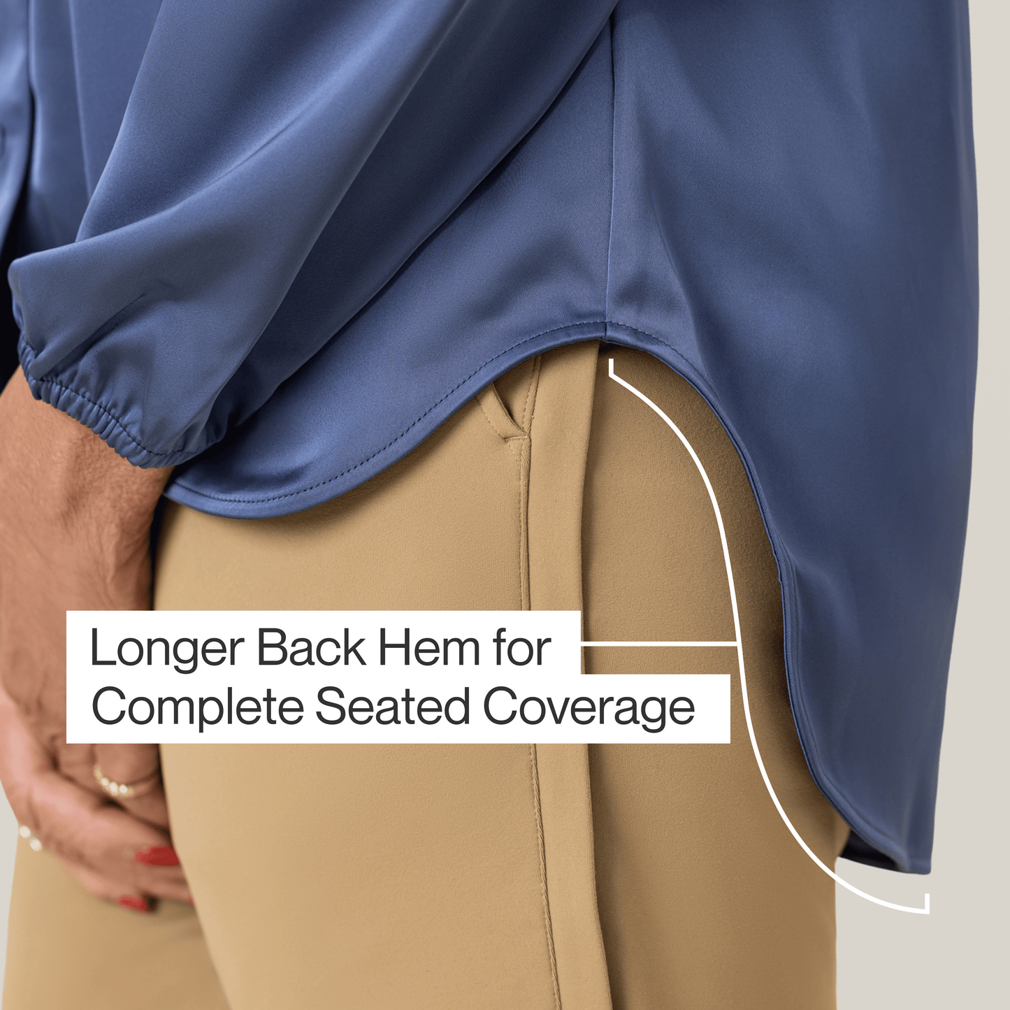 Joe & Bella Everyday Magnetic Button Blouse for Women #Slate Blue