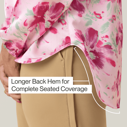 Joe & Bella Everyday Magnetic Button Blouse for Women #Pink Floral