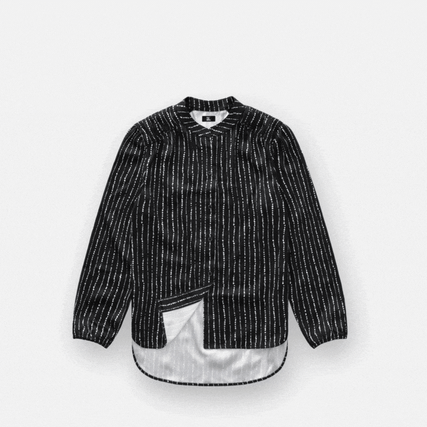 ["Joe & Bella Everyday Magnetic Button Blouse for Women ", "Black & White Geo"]