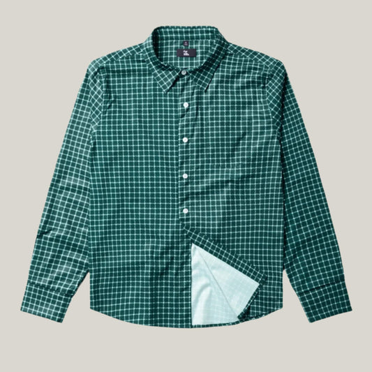 Joe & Bella Green Check / S Everyday Magnetic Button-Down for Men | Tailored-Fit #Green Check