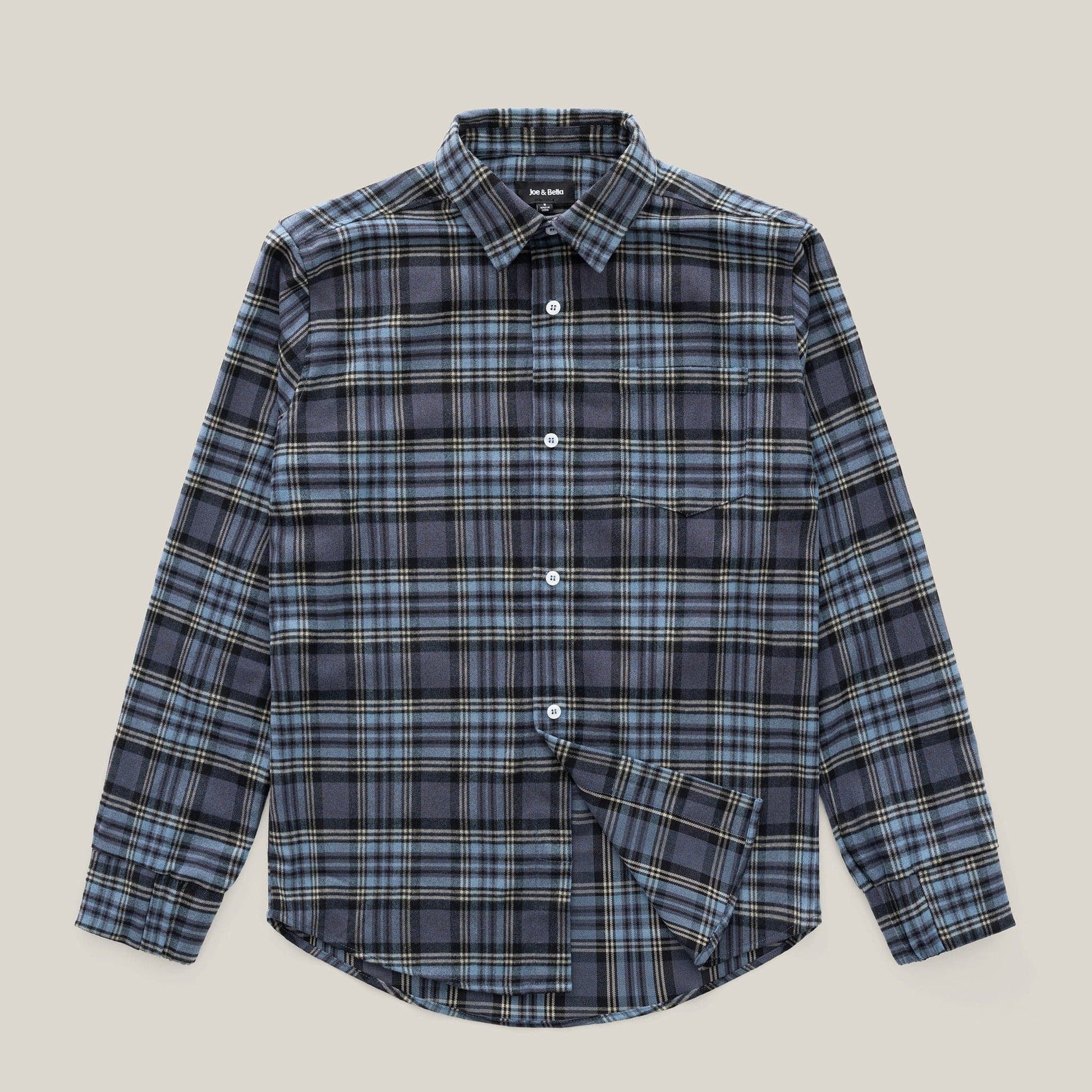 ["Joe & Bella S Everyday Magnetic Flannel for Men ", "Blue Plaid"]