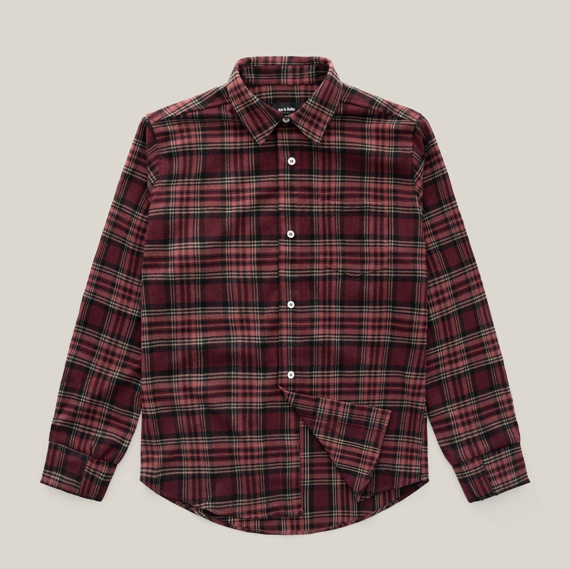 ["Joe & Bella Red Plaid / S Everyday Magnetic Flannel for Men ", "Red Plaid"]