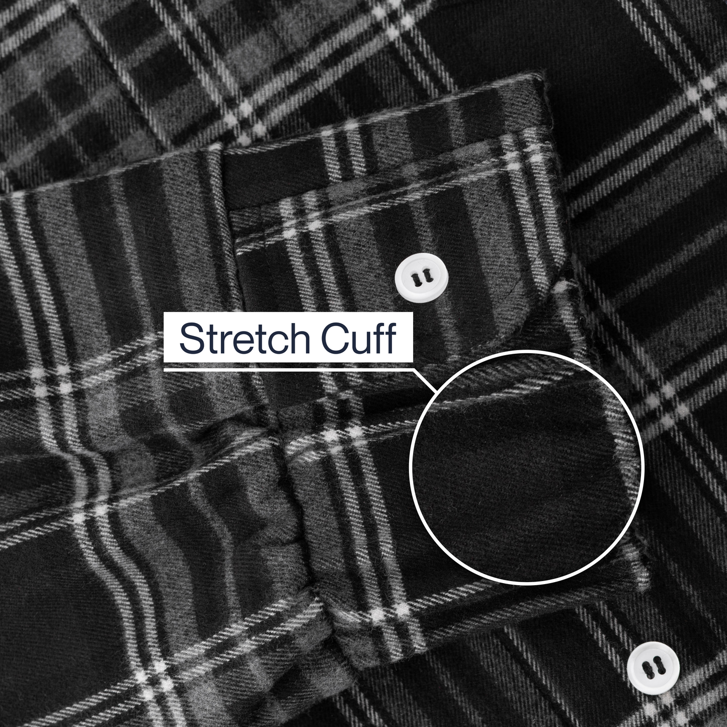 Joe & Bella Everyday Magnetic Flannel for Men #Black Plaid