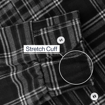Joe & Bella Everyday Magnetic Flannel for Men #Black Plaid