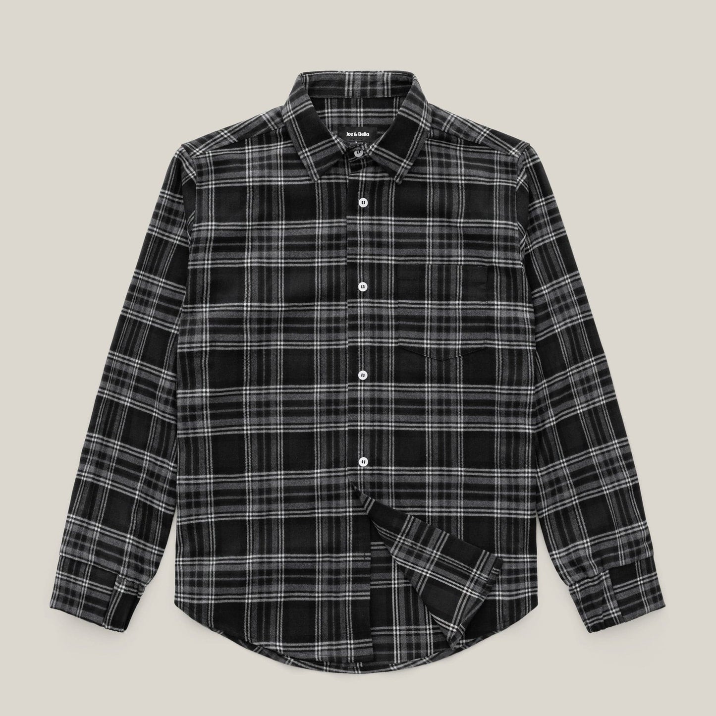 Joe & Bella Everyday Magnetic Flannel for Men #Black Plaid