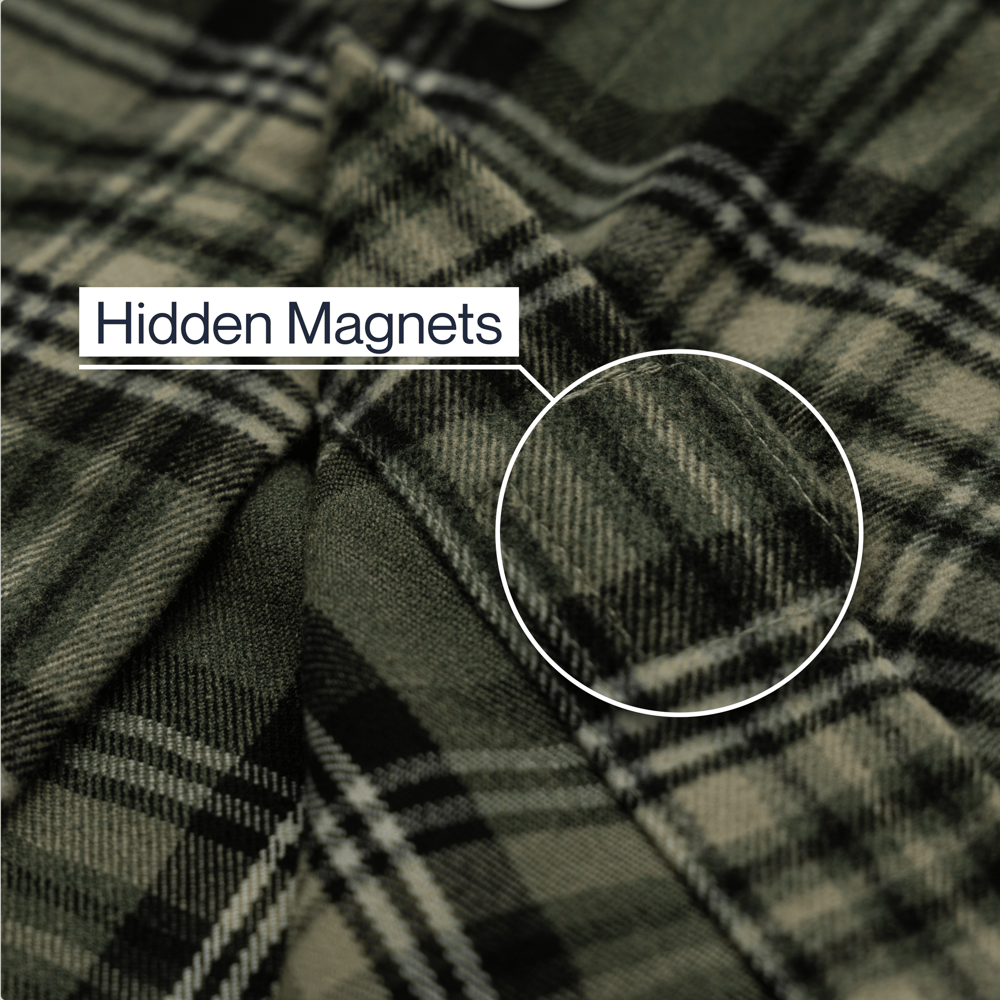 ["Joe & Bella Everyday Magnetic Flannel for Men ", "Green Plaid"]