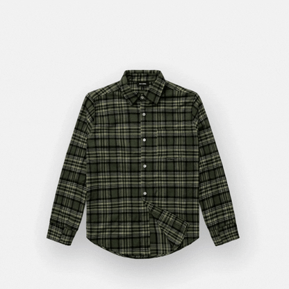 Joe & Bella Everyday Magnetic Flannel for Men #Green Plaid