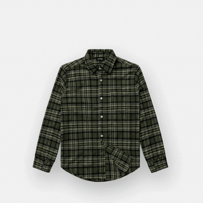 Joe & Bella Everyday Magnetic Flannel for Men #Green Plaid
