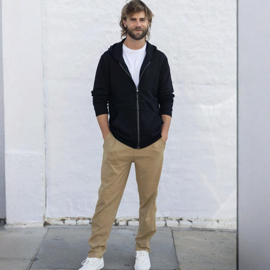 Joe & Bella Dark Khaki / S Everyday Side-Zip Pants for Men