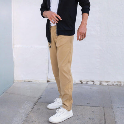 Joe & Bella Everyday Side-Zip Pants for Men #Dark Khaki