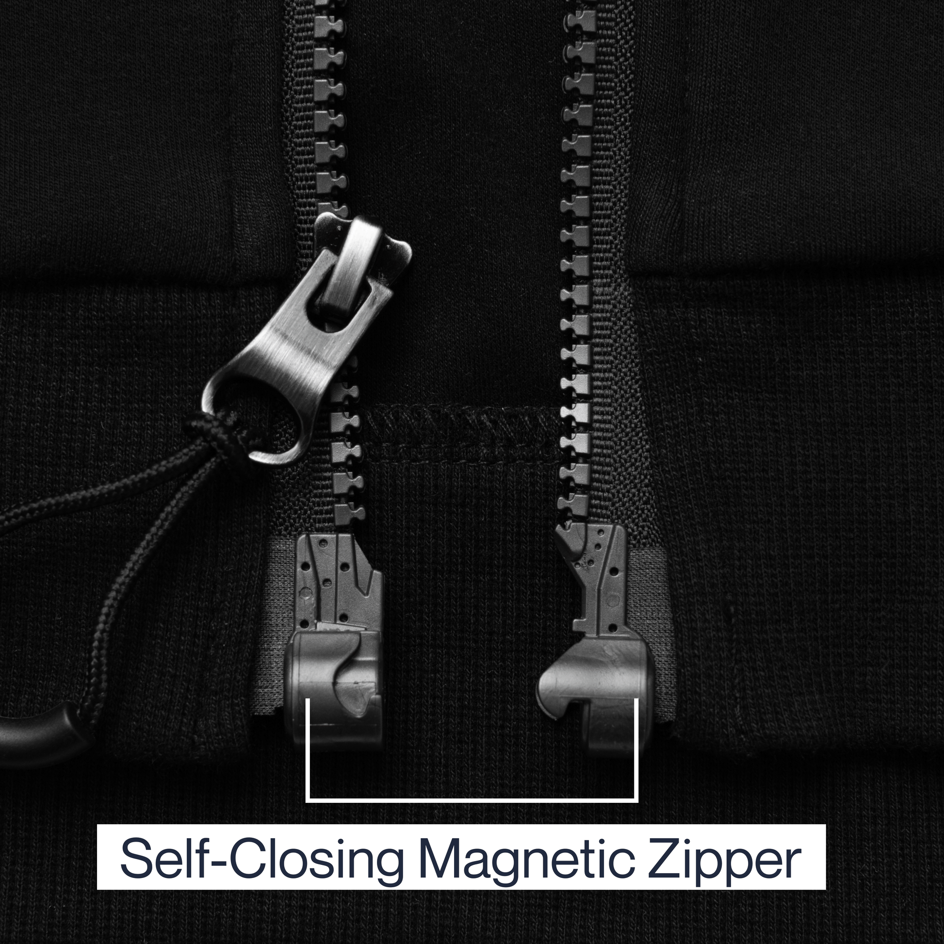 ["Joe & Bella HoodEase™: The Magnetic-Zip-Up Hoodie  ", "Black"]