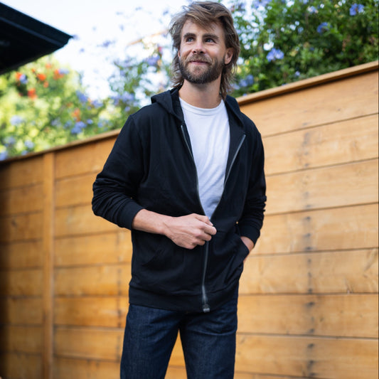 Joe & Bella Black / S HoodEase™: The Magnetic-Zip-Up Hoodie #Black