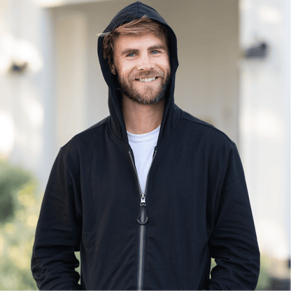 Joe & Bella HoodEase™: The Magnetic-Zip-Up Hoodie  #Black