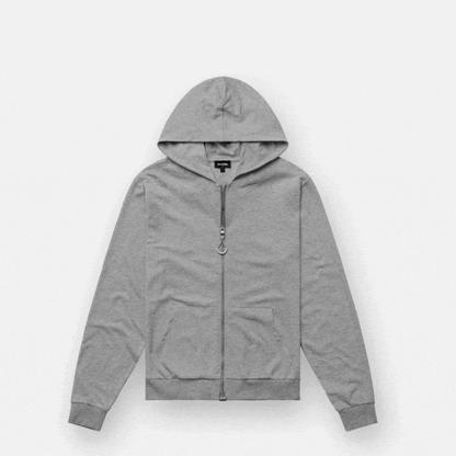 Joe & Bella HoodEase™: The Magnetic-Zip-Up Hoodie  #Heathered Grey