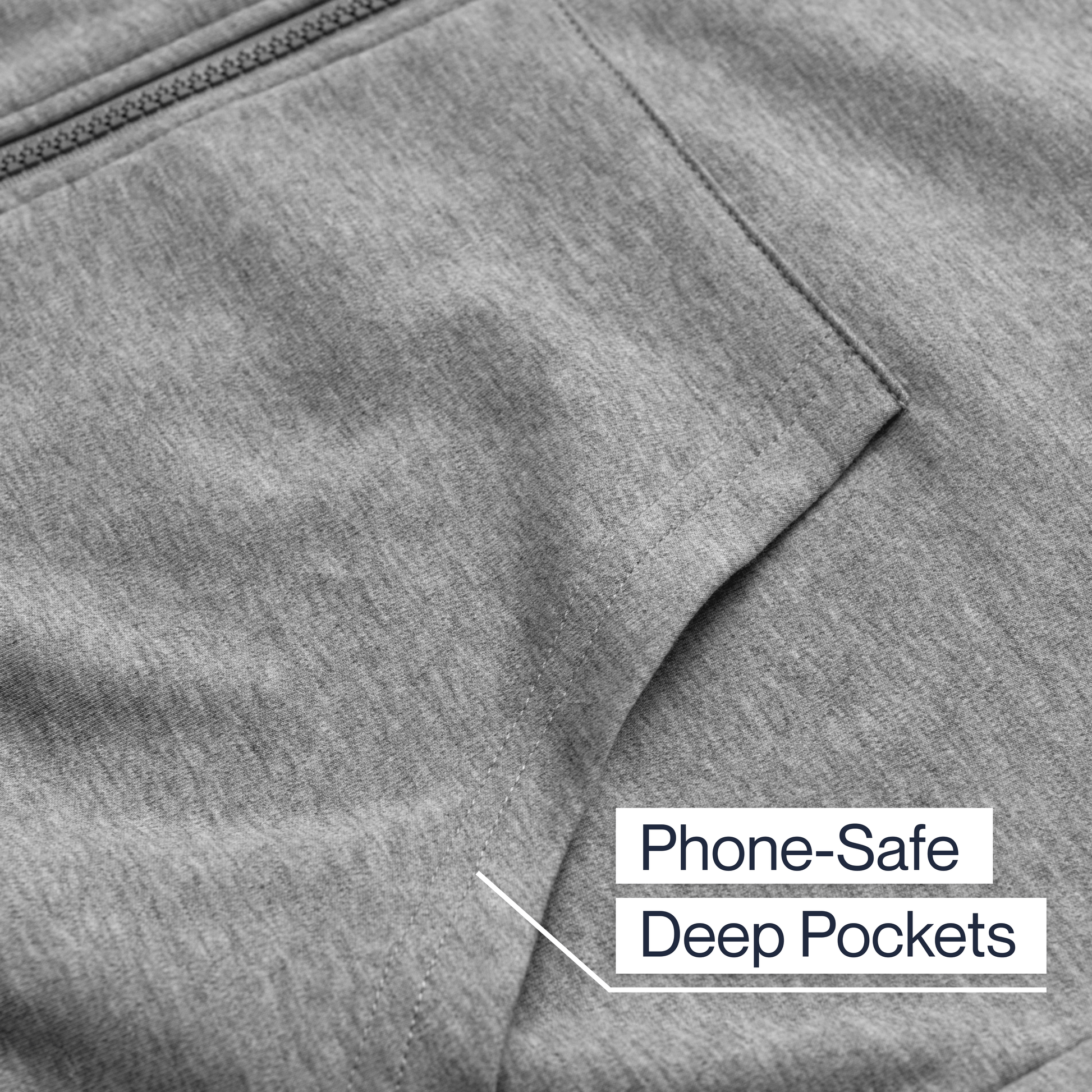 ["Joe & Bella HoodEase™: The Magnetic-Zip-Up Hoodie ", "Heathered Grey"]