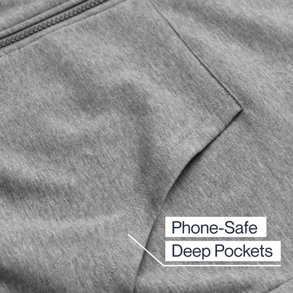 Joe & Bella HoodEase™: The Magnetic-Zip-Up Hoodie #Heathered Grey
