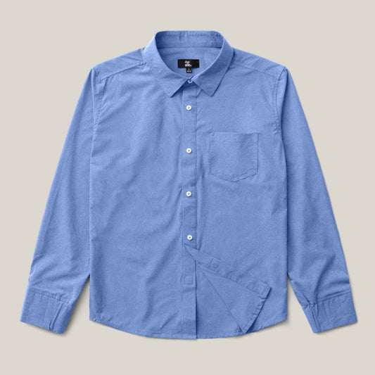 Joe & Bella Heathered Blue / S Magnetic Button-Down for Men | Relaxed-Fit #Heathered Blue