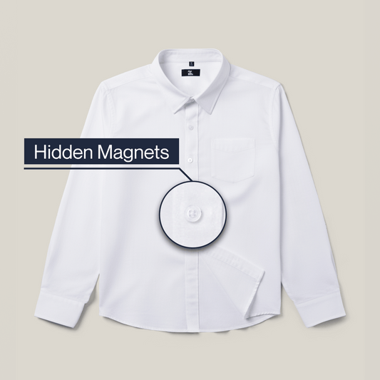 Joe & Bella Magnetic Button-Down for Men | Relaxed-Fit #White