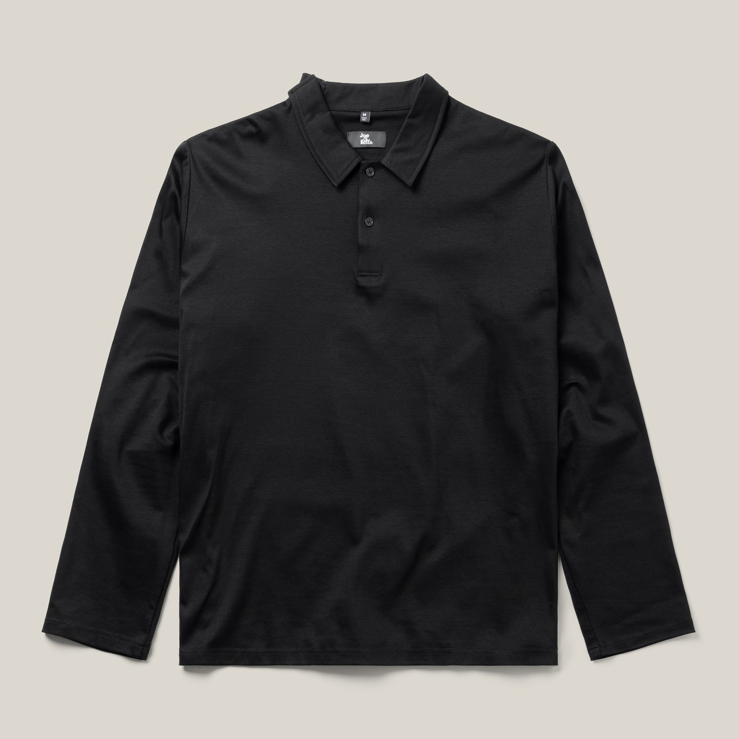 Regular Fit Long-sleeved Polo Shirt - Black - Men