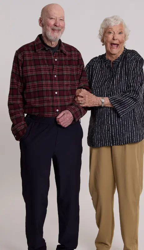 senior living residents wearing Joe & Bella's adaptive clothing for seniors