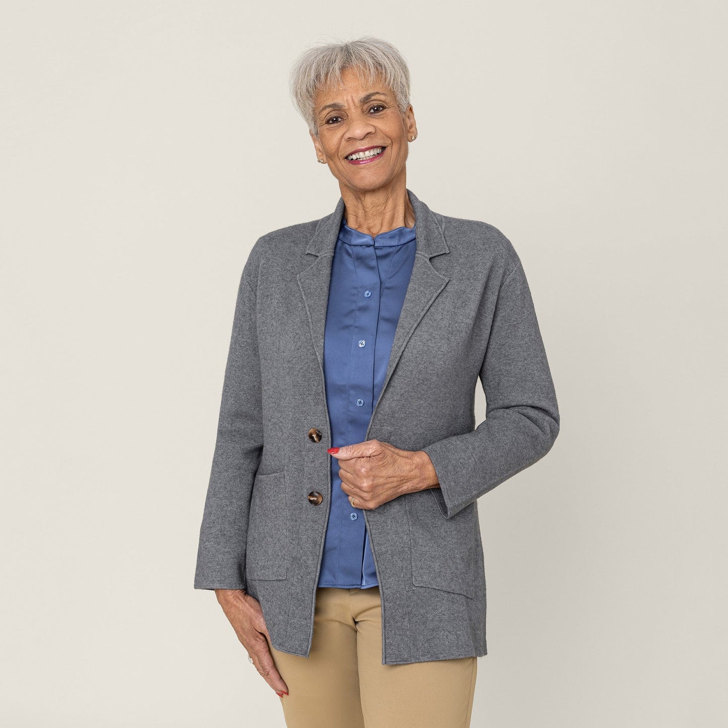 Joe & Bella Signature Magnetic Cardigan for Women #Heathered Grey