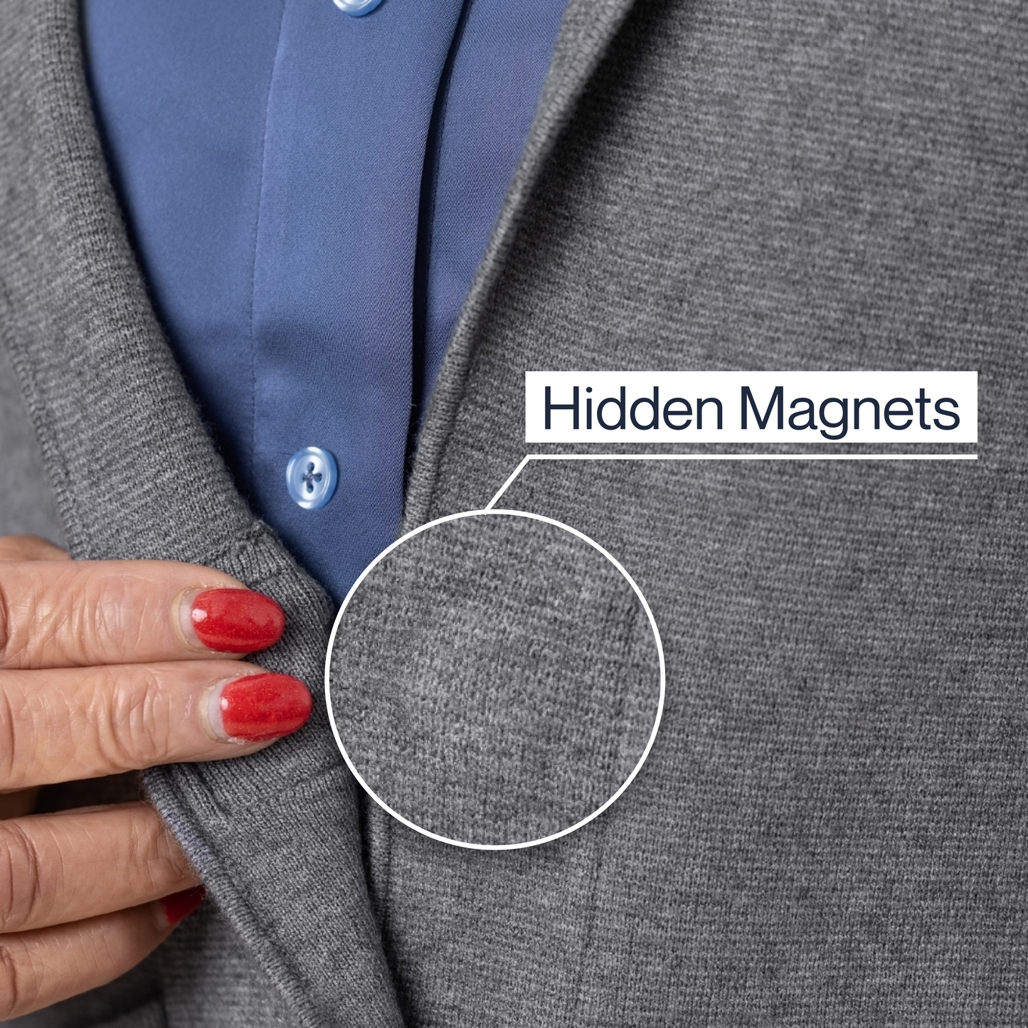 Joe & Bella Signature Magnetic Cardigan for Women #Heathered Grey