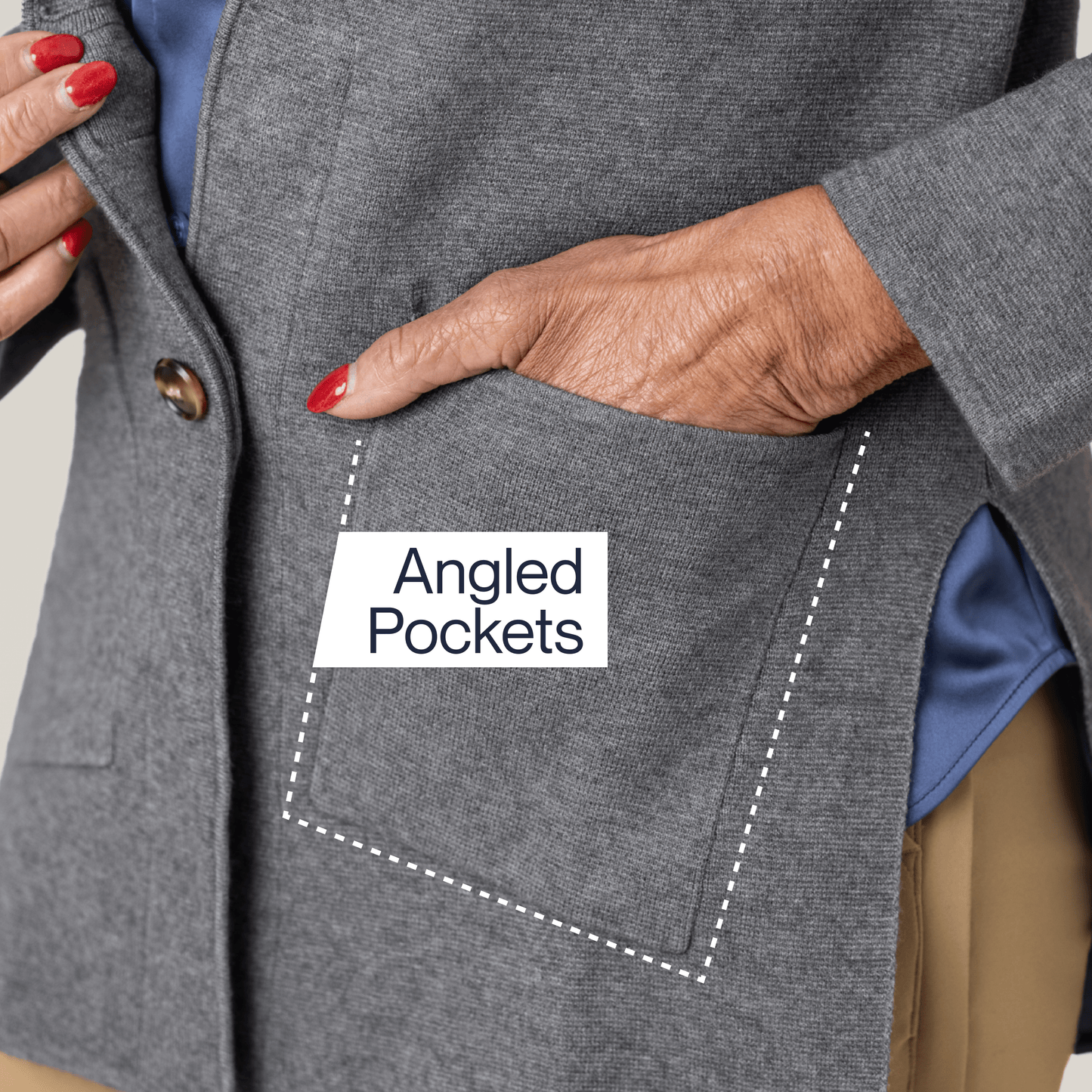 Joe & Bella Signature Magnetic Cardigan for Women #Heathered Grey